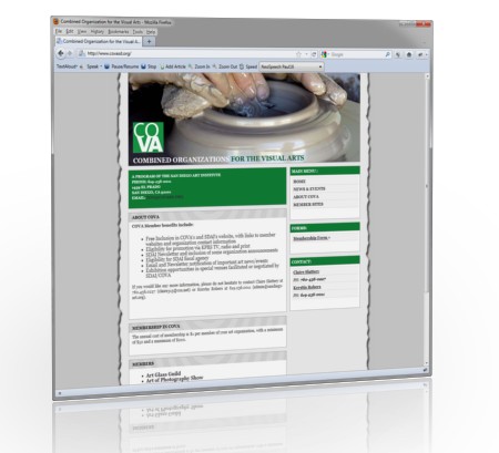 COVA website screenshot